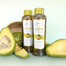ANYELUZ shampoo in hand in shower for easy application and cleansing