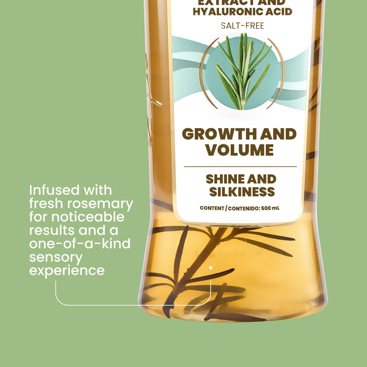 ANYELUZ label close-up highlighting key ingredients for scalp balance
