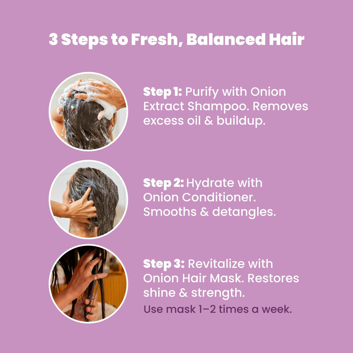 ANYELUZ shampoo lather in hands for effective oil control