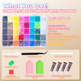 Anytin picker pen tweezers and B7000 glue arranged for precise placement