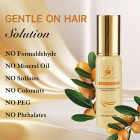Aomimegel being applied to damp hair to improve manageability and shine