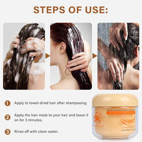 Aomimegel hair mask being applied in shower demonstrating intensive conditioning step