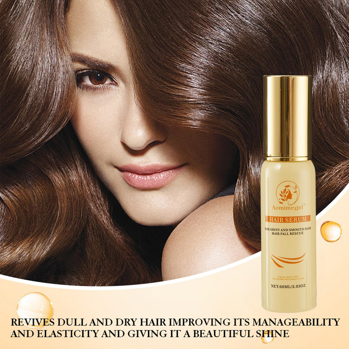 Aomimegel texture droplet in hand highlighting lightweight, non-greasy absorption