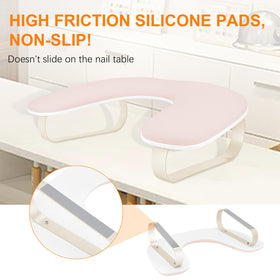 AONOLOVO arm rest fitted around a tabletop nail lamp saving workspace