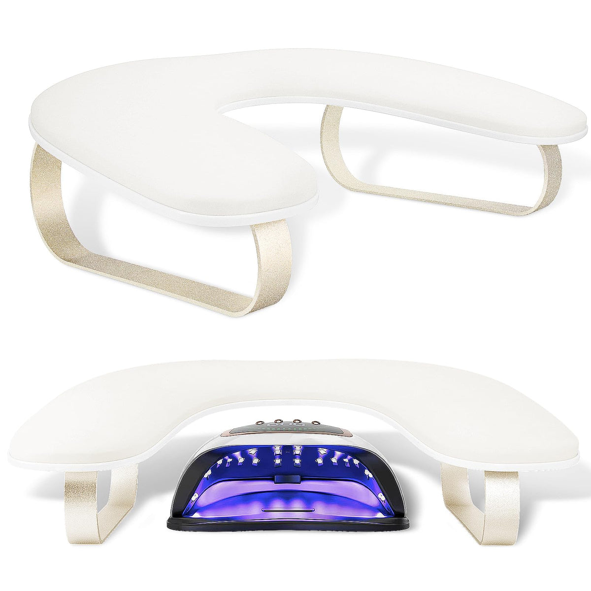 AONOLOVO front view of U-shaped arm rest showing compact elegant design and comfort
