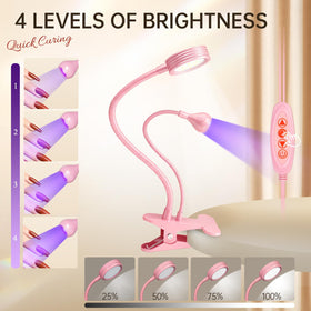 AORAEM gooseneck clamp mounted on desk for stable hands‑free manicures