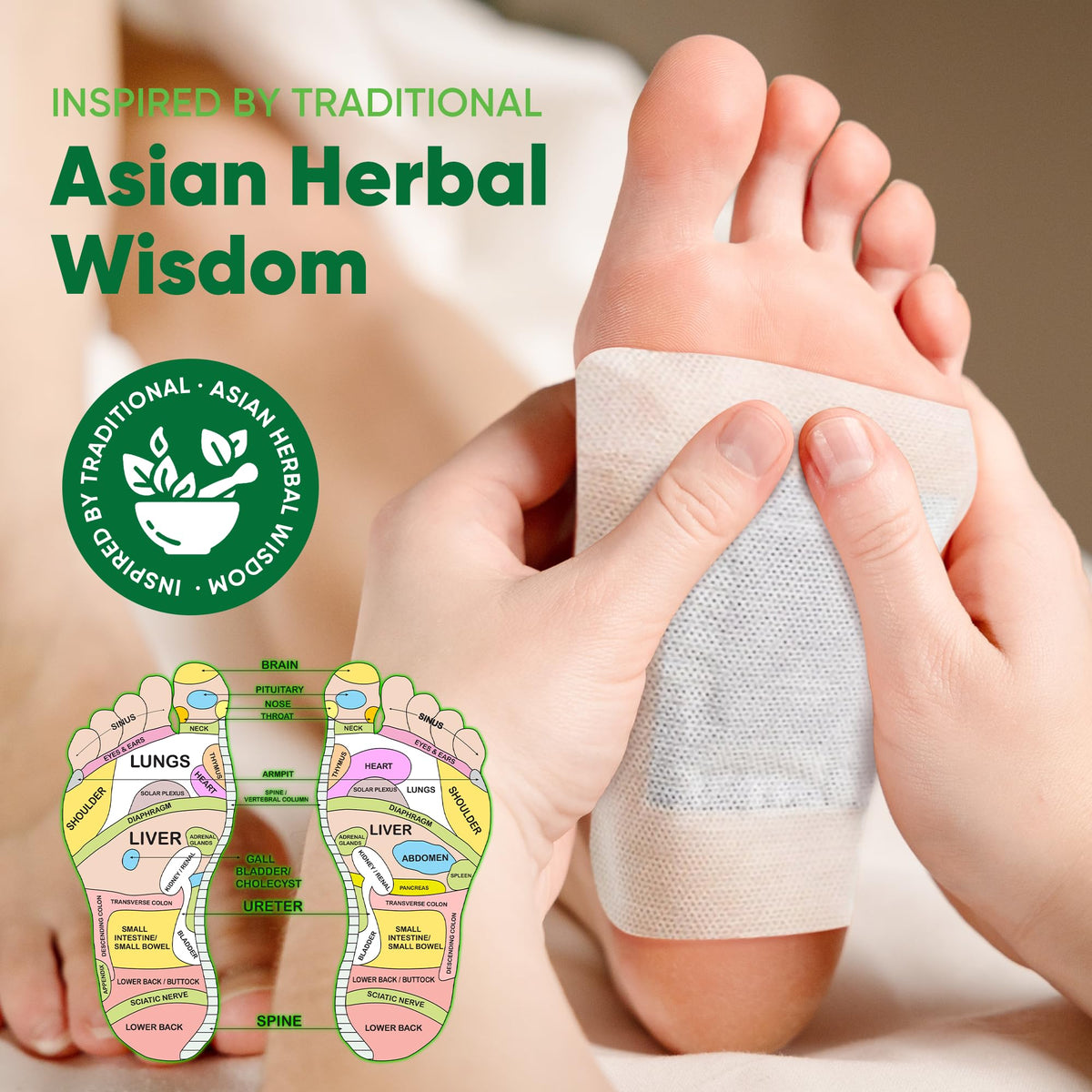 AOSORW herbal sachet contents visible with botanicals for sensory appeal
