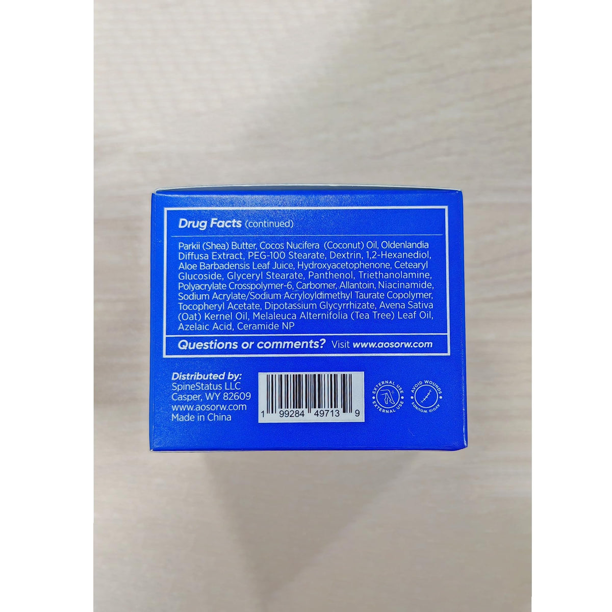 AOSORW on bathroom counter in lifestyle setting suggesting easy daily use