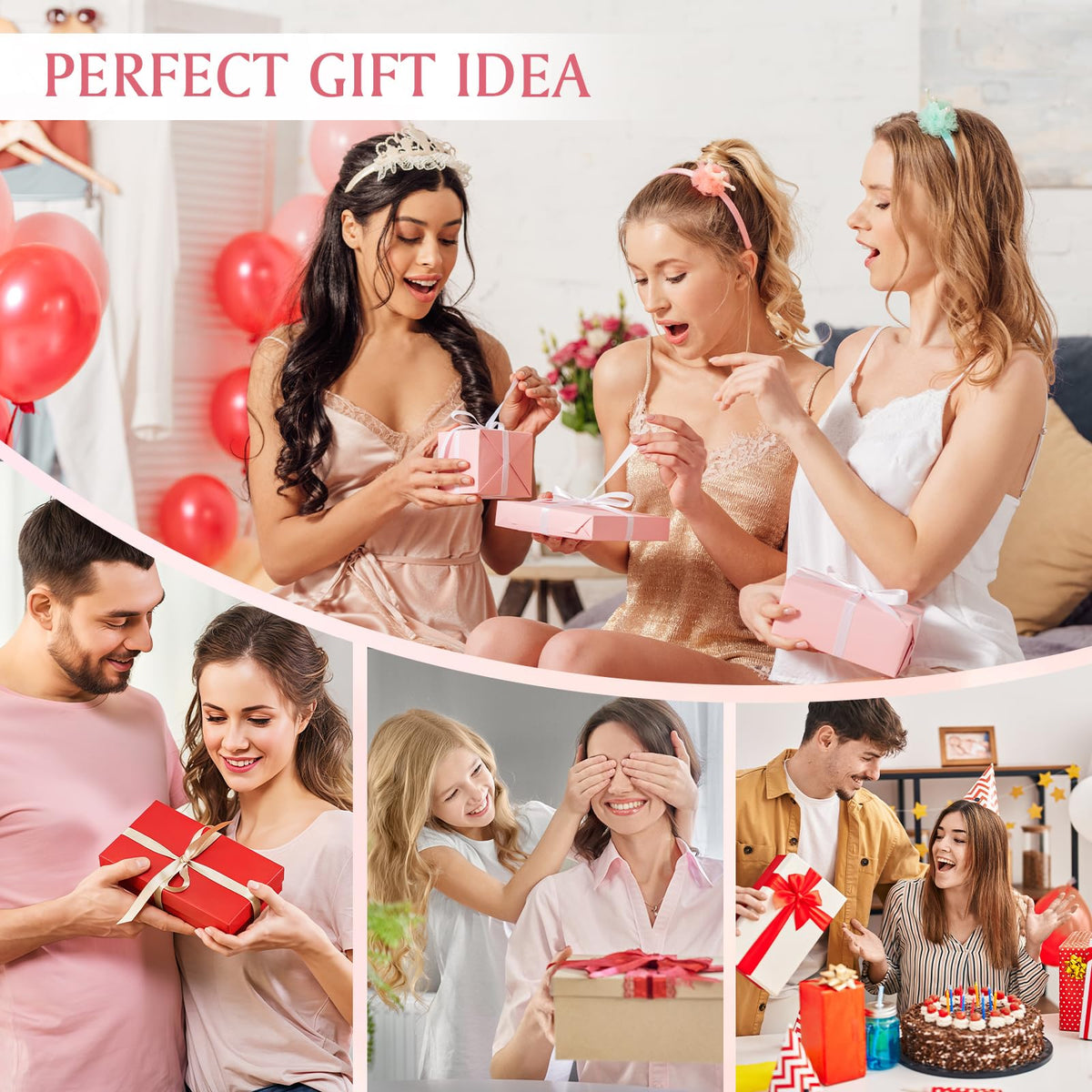 Aottom gift box styling arranged as a present to show gifting appeal
