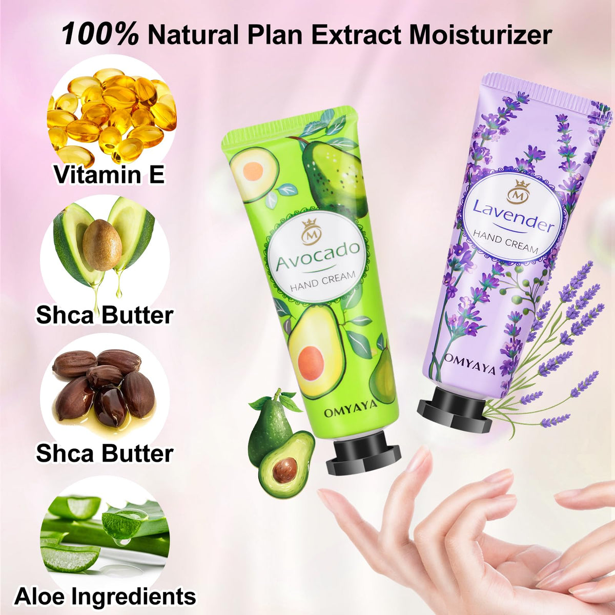 Aottom lotion being applied to hands for quick moisturization benefit
