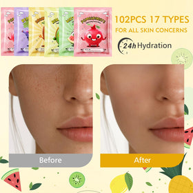Close-up of Aottom ingredient icons and label, emphasizes natural fruit and plant extracts