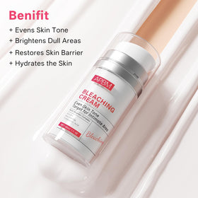 APBM product label with ingredient list emphasizing brightening actives