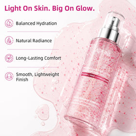APBM fine mist texture in air demonstrating lightweight, even coverage