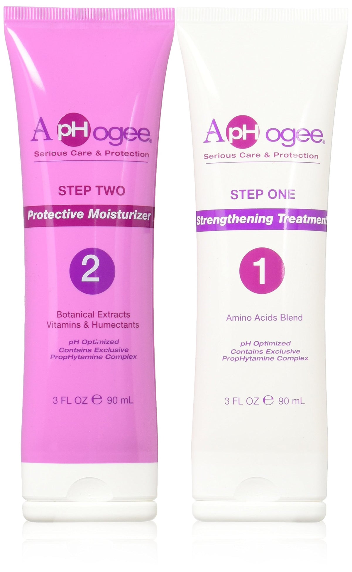 Aphogee front packaging showing two 6 fl oz bottles and benefits