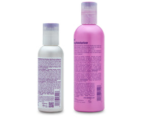 Aphogee double bundle styled on bathroom shelf conveying salon-quality routine