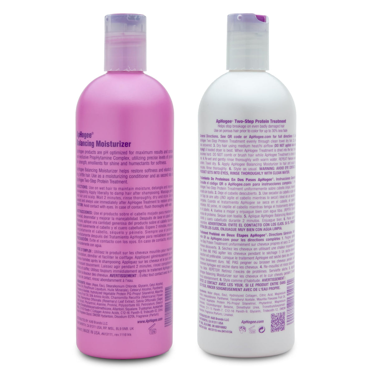 Aphogee protein treatment pump top visible for easy dispensing, conveys professional-strength control