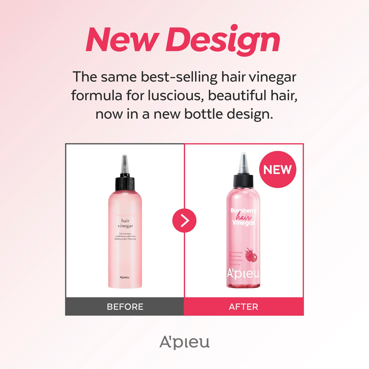 A'PIEU label close-up highlighting key ingredients and directions