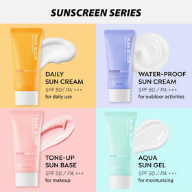A'PIEU inside a makeup bag in a vanity scene highlighting its role as a primer and sunscreen base