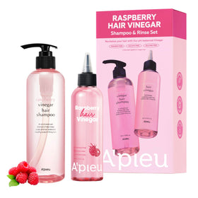 A'PIEU shampoo and rinse set front view showing bottles and packaging for clear routine