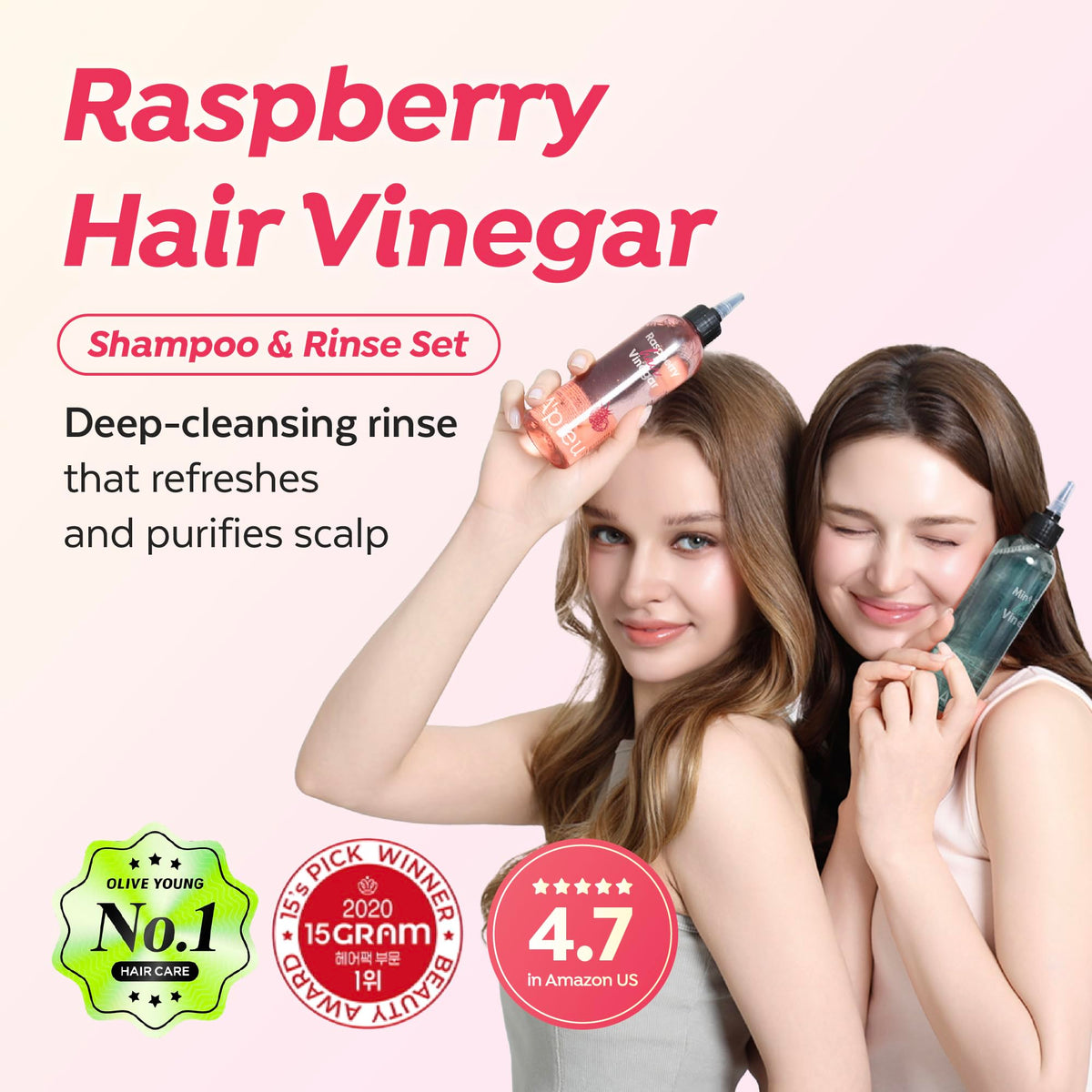 A'PIEU shampoo pump close-up highlighting dispensing ease and gentle cleansing