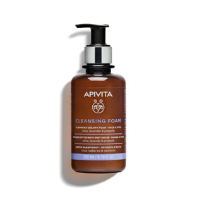Apivita cleansing foam front packaging showing label and benefits