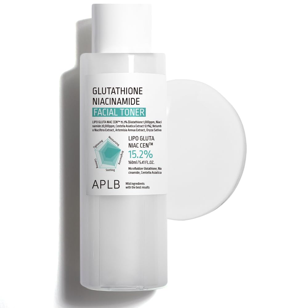 APLB bottle front packaging showing clear toner and label for brightening benefit