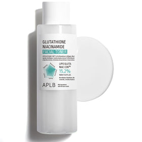 APLB bottle front packaging showing clear toner and label for brightening benefit