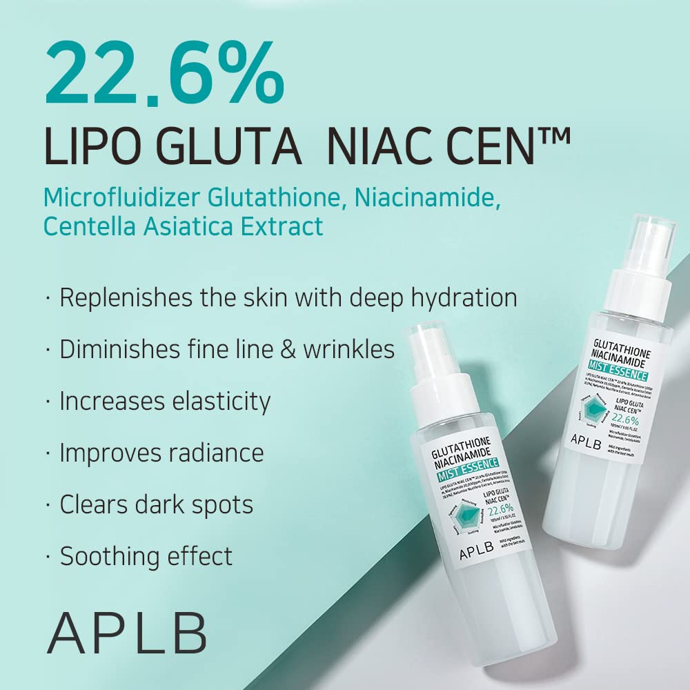 APLB fine mist spraying onto face for instant hydration benefit