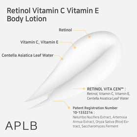 APLB label close-up listing retinol and vitamins, highlights active ingredients