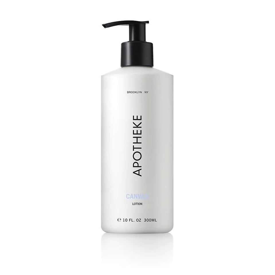 APOTHEKE Canvas front packaging showing bottle and label, presents elegant gift appeal