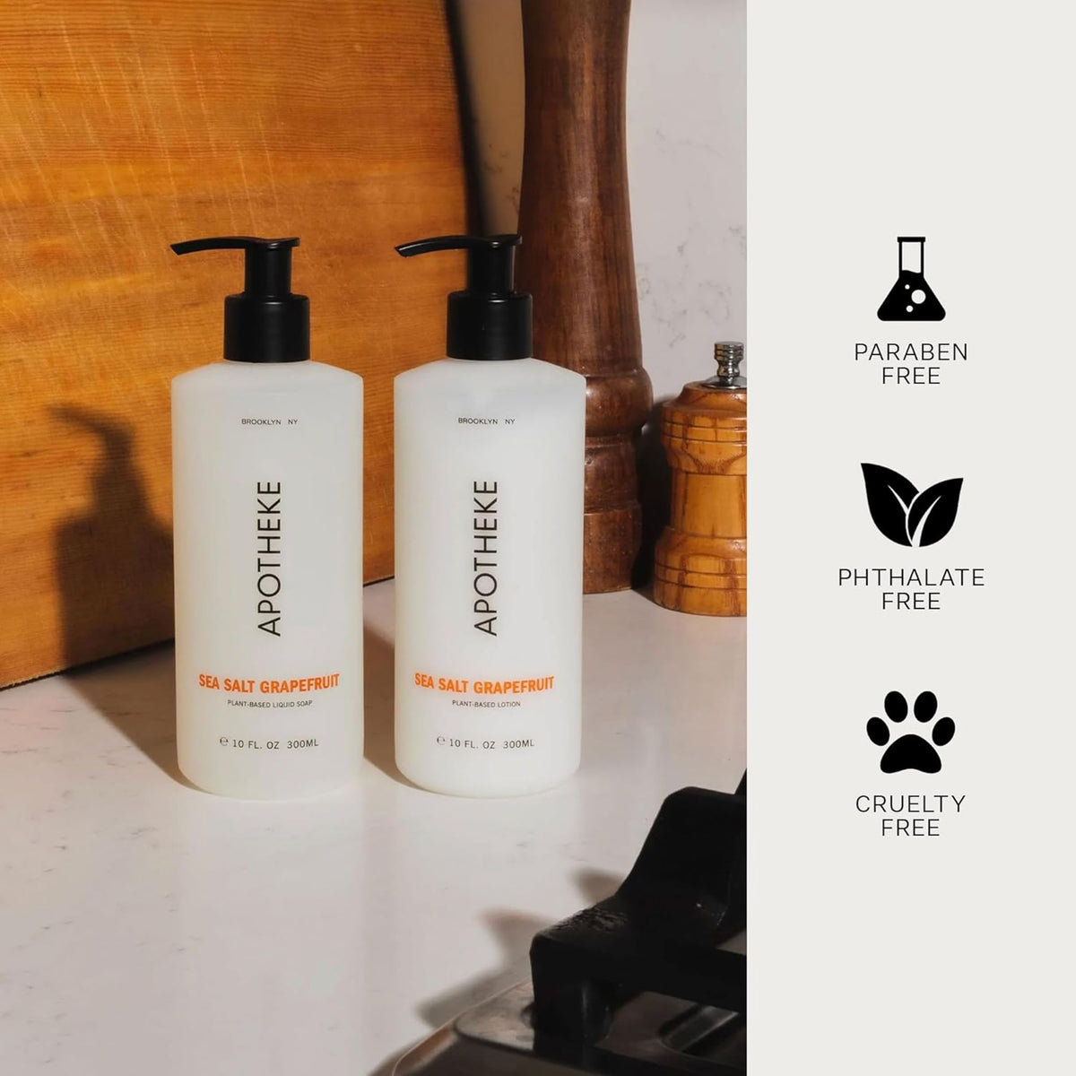APOTHEKE ingredients label close-up highlighting clean formulation and transparency benefit