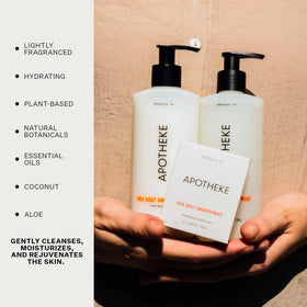 APOTHEKE label detail with scent notes and premium design visible
