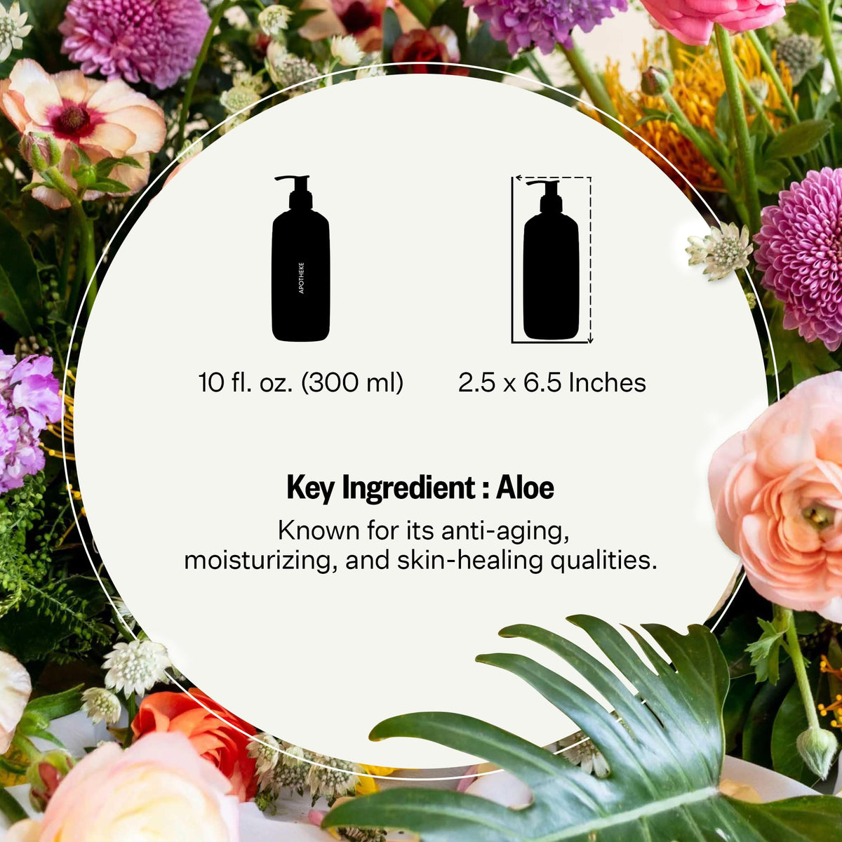 APOTHEKE lotion texture close-up showing creamy absorbent formula for smooth hydration
