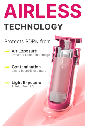 Apparent airless pump detail preserving potency and hygiene