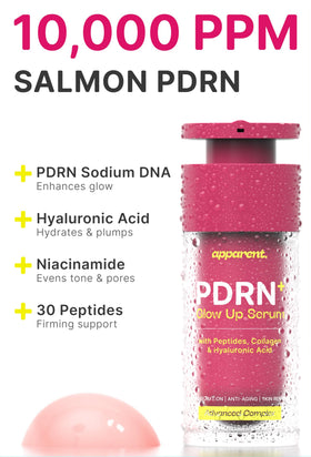 Apparent serum texture close-up showing lightweight hydrating finish