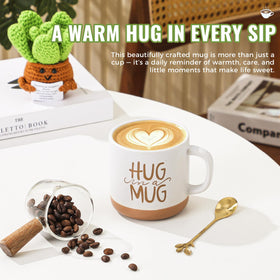 APRBOX blanket and mug size comparison illustrating generous blanket and mug scale