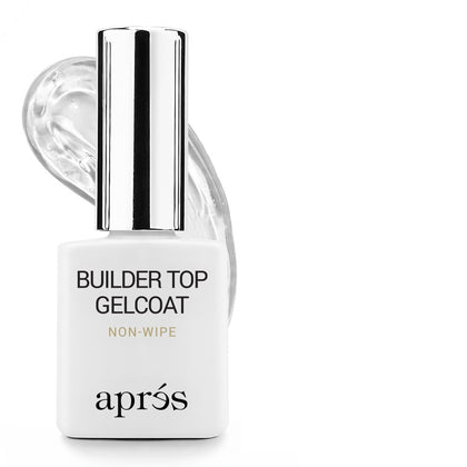 APRÉS front bottle showing 15mL builder top gelcoat with label and benefit