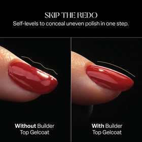 APRÉS sealing rhinestones on nail with gelcoat to lock in embellishments