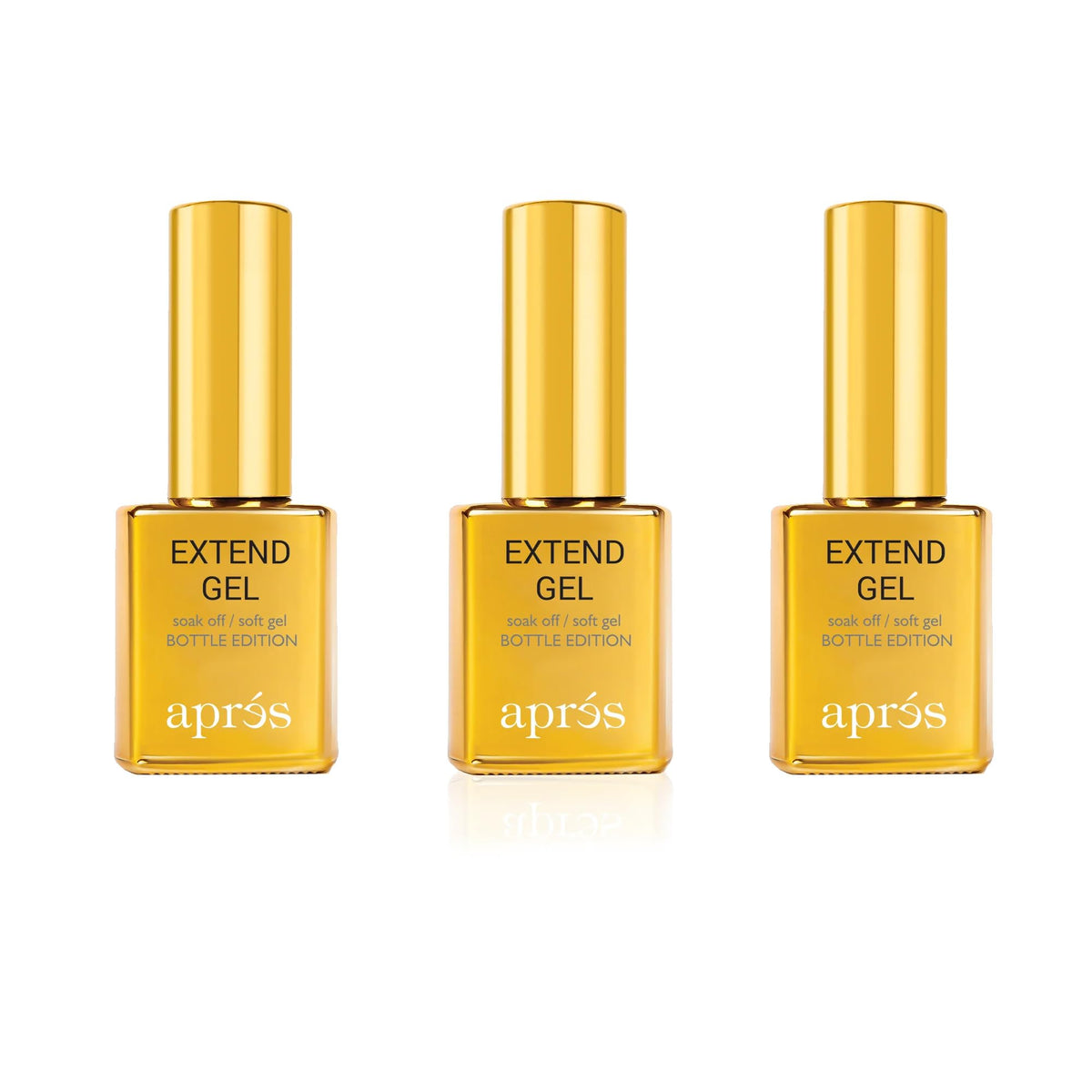APRÉS front bottle showing gold label and 15mL size, highlights premium quality