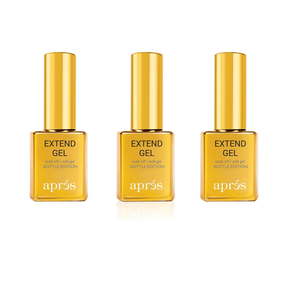 APRÉS front bottle showing gold label and 15mL size, highlights premium quality