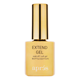 APRÉS front view of gold bottle showing product identity and professional finish