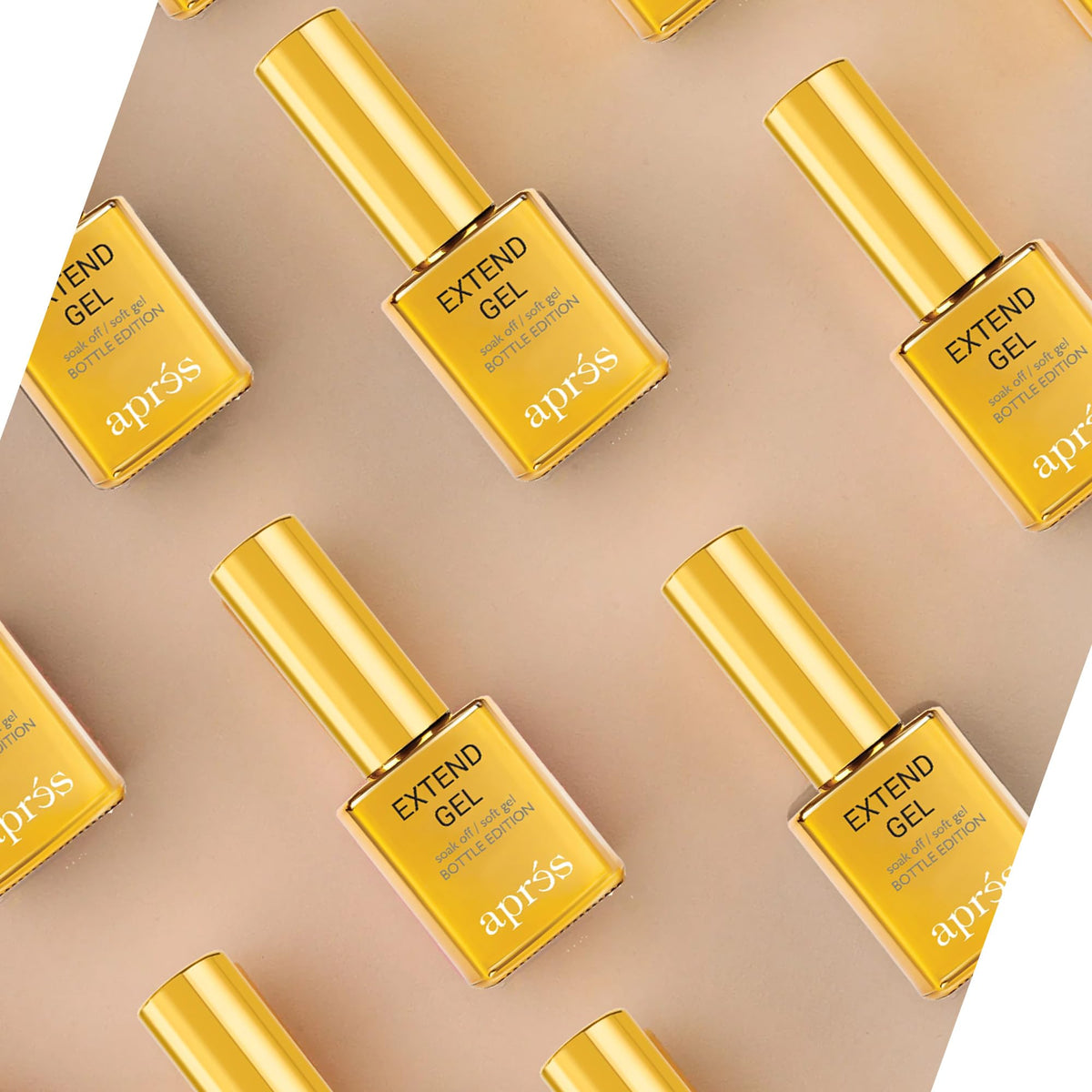 APRÉS gel being applied to Gel‑X tip in salon setting, ensures strong flexible bond