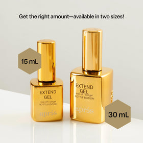 APRÉS gold bottle with box in lifestyle scene suggesting premium salon-ready presentation