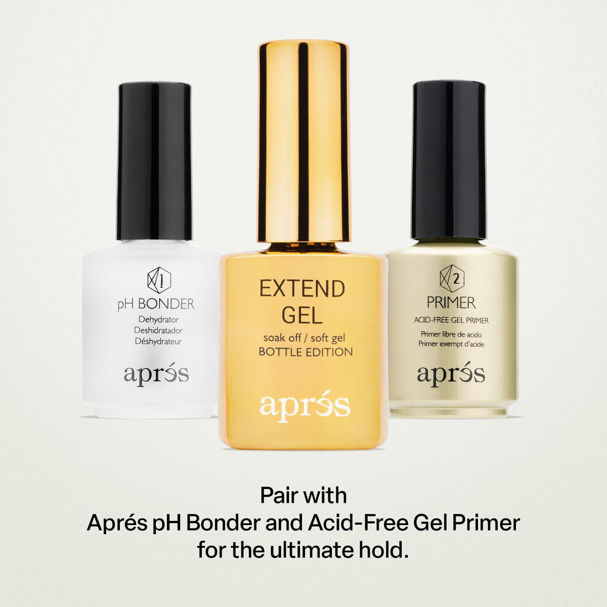 APRÉS soak removal setup showing easy acetone removal and gentle nail care