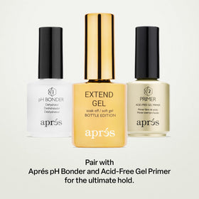 APRÉS soak removal setup showing easy acetone removal and gentle nail care