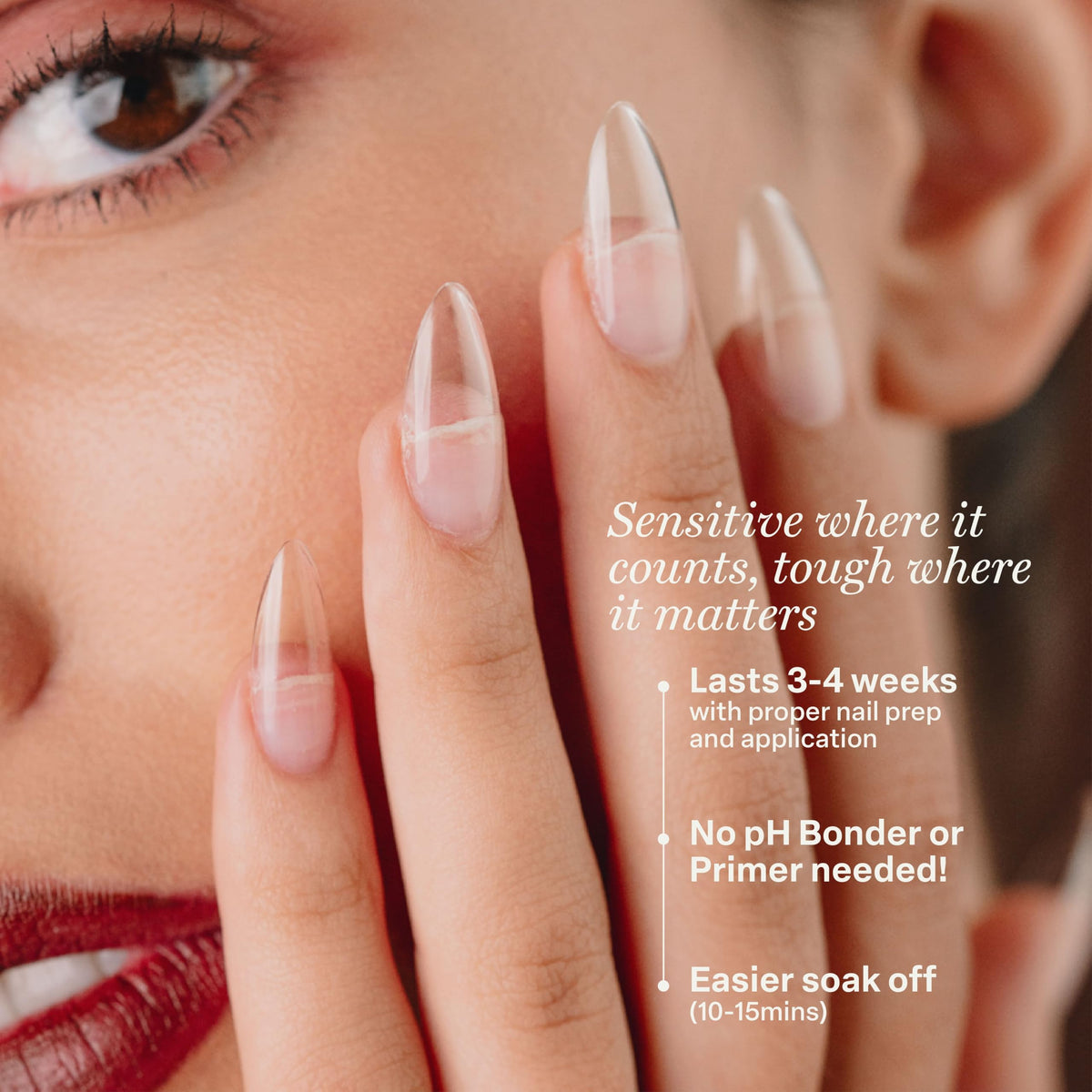 APRÉS brush applying adhesive showing controlled spread and fast bonding benefit
