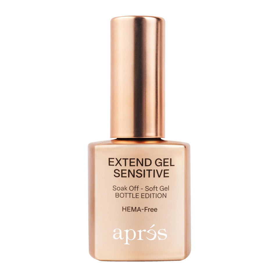 APRÉS bottle front view showing product and gentle HEMA-free benefit