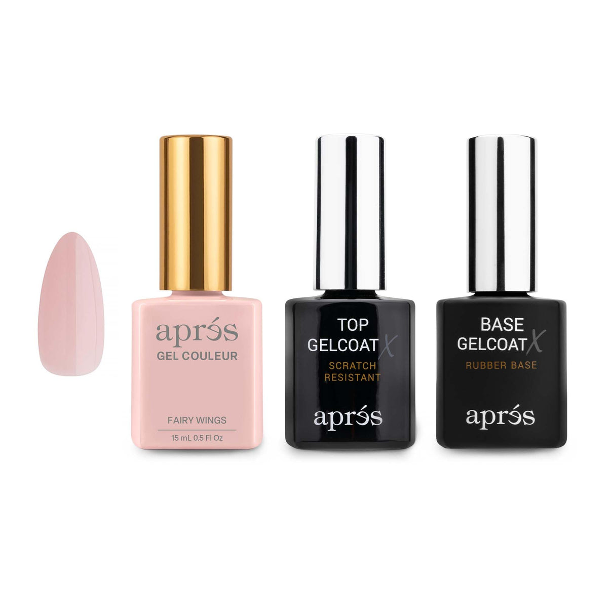 APRÉS front packaging showing trio set and Fairy Wings shade benefit quick identification