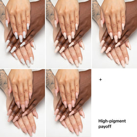APRÉS swatch wheel displays five opaque pastel colors for comparison