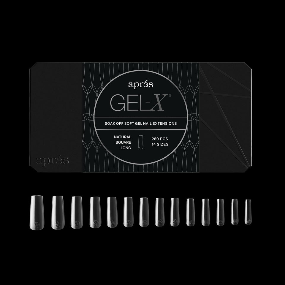 APRÉS box front packaging showing 280 Gel-X tips for fast selection and storage